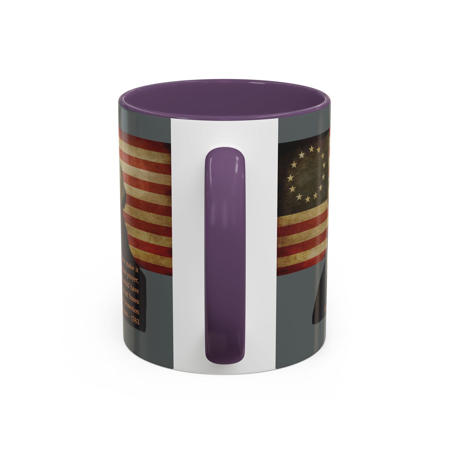 Washington's Earnest Prayer Grey Accent Mug by theGreenDragonTavern.shop
