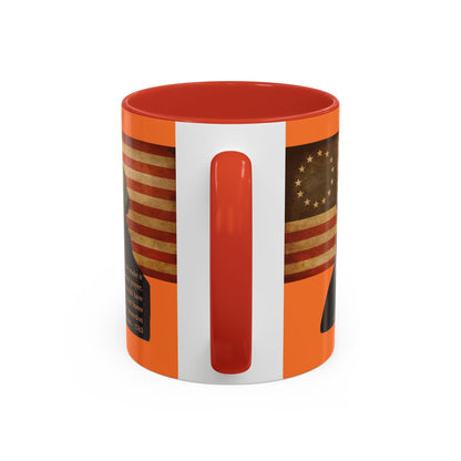 Washington's Earnest Prayer Orange Accent Mug by theGreenDragonTavern.shop