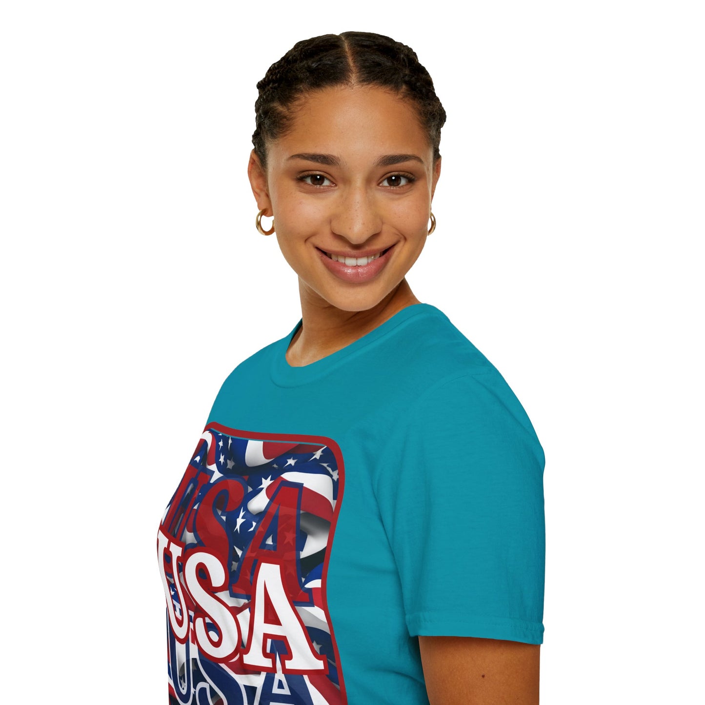 Red WHITE and Blue USA Patriot Dark colors Unisex T-Shirt by theGreenDragonTavern.shop