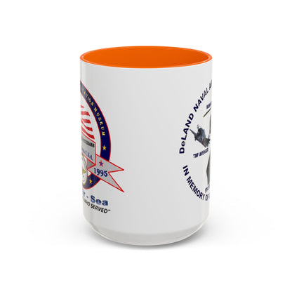 DNASM 2-sided, Founding & Student Art White Accent Mug by theGreenDragonTavern.shop