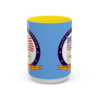 DeLand Naval Air Station Museum Light Blue Accent Mug by theGreenDragonTavern.shop