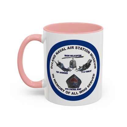 DNASM Student Art Navy Frame White Accent Mug by theGreenDragonTavern.shop