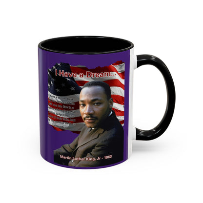 "I Have a Dream" MLKJr Purple Accent Mug by theGreenDragonTavern.shop