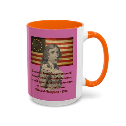 Deborah Sampson, America's Mulan Pink Accent Mug by theGreenDragonTavern.shop