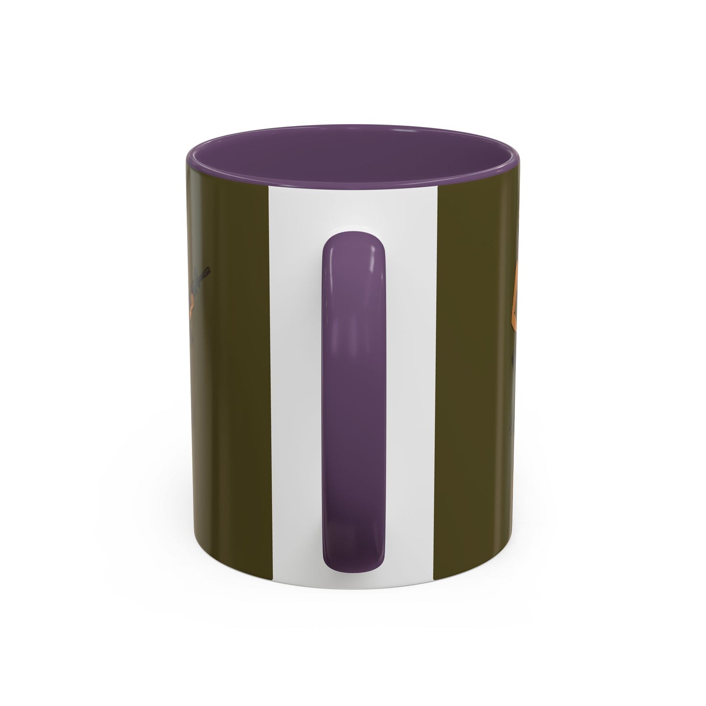Hula Girl Packin' Heat Dark Green Accent Mug by theGreenDragonTavern.shop