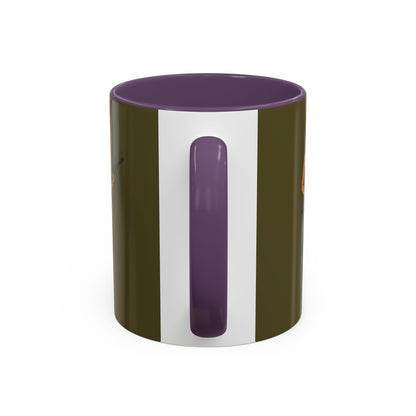Hula Girl Packin' Heat Dark Green Accent Mug by theGreenDragonTavern.shop