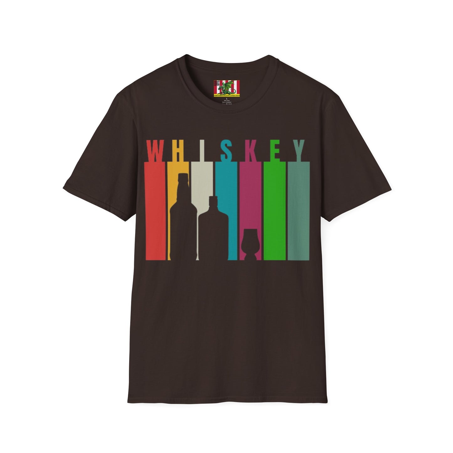 Whiskey spelled with an 'e' Dark colors Unisex T-Shirt by theGreenDragonTavern.shop