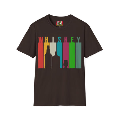 Whiskey spelled with an 'e' Dark colors Unisex T-Shirt by theGreenDragonTavern.shop