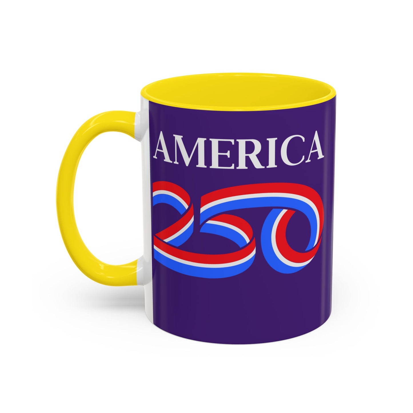America 250 Dark Purple Accent Mug by theGreenDragonTavern.shop