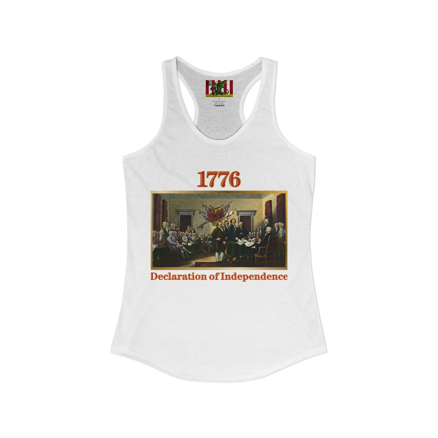 Declaration of Independence Women's Racerback Tank Top by theGreenDragonTavern.shop