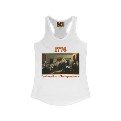Declaration of Independence Women's Racerback Tank Top by theGreenDragonTavern.shop