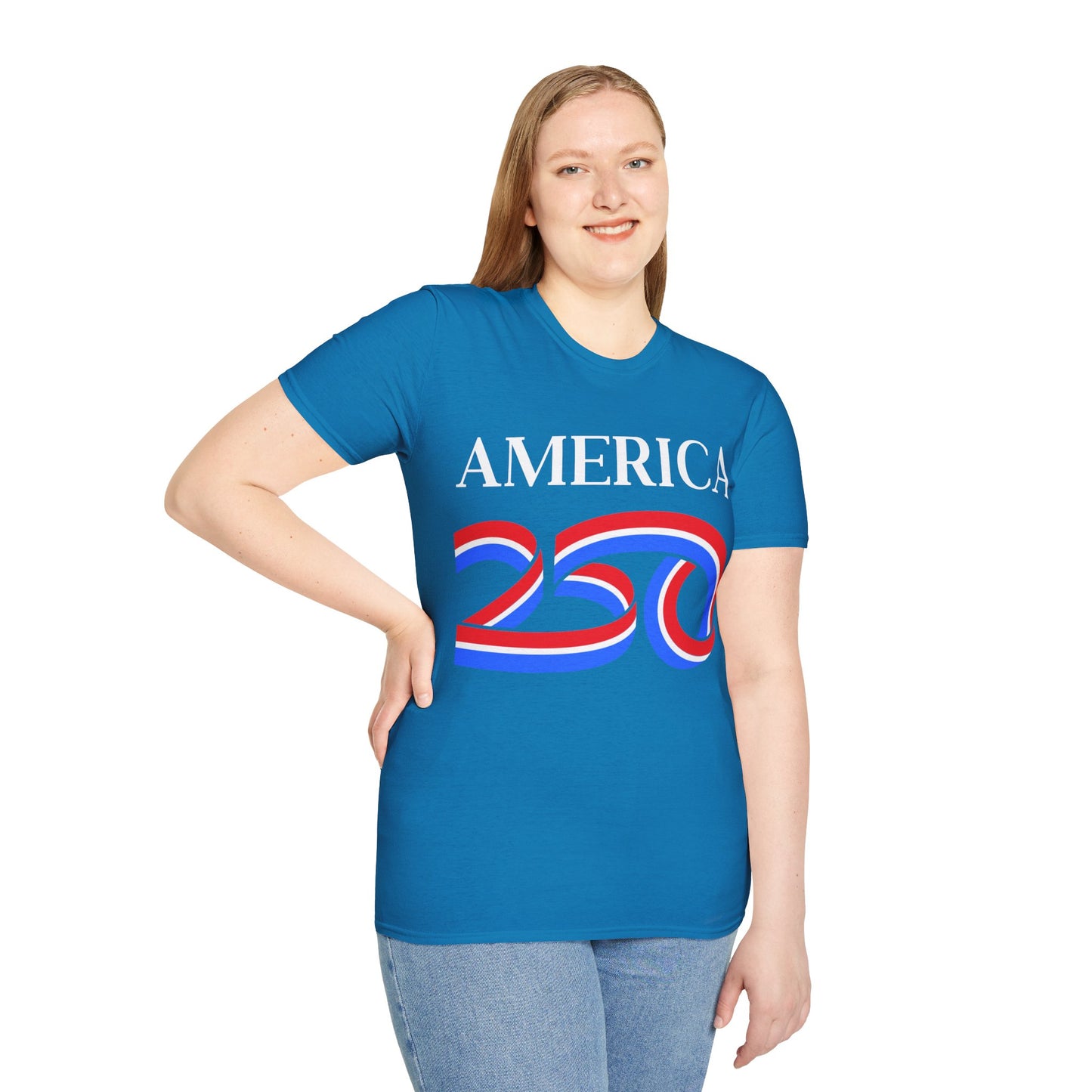 America 250 White font, Dark colors, Unisex T-Shirt by theGreenDragonTavern.shop