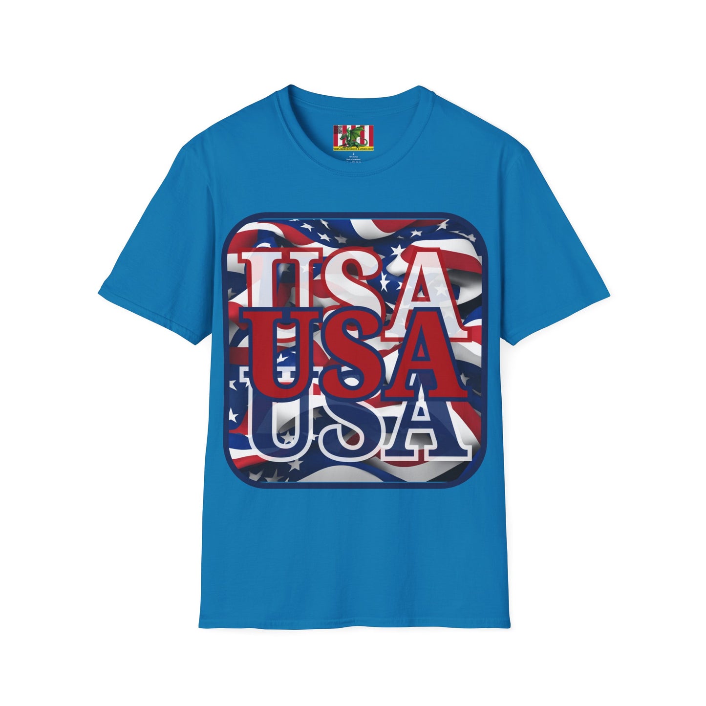 RED White and Blue USA Patriot Dark colors Unisex T-Shirt by theGreenDragonTavern.shop