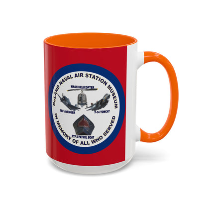 DNASM 2-sided, Founding & Student Art w/Navy Ring Red Accent Mug by theGreenDragonTavern.shop