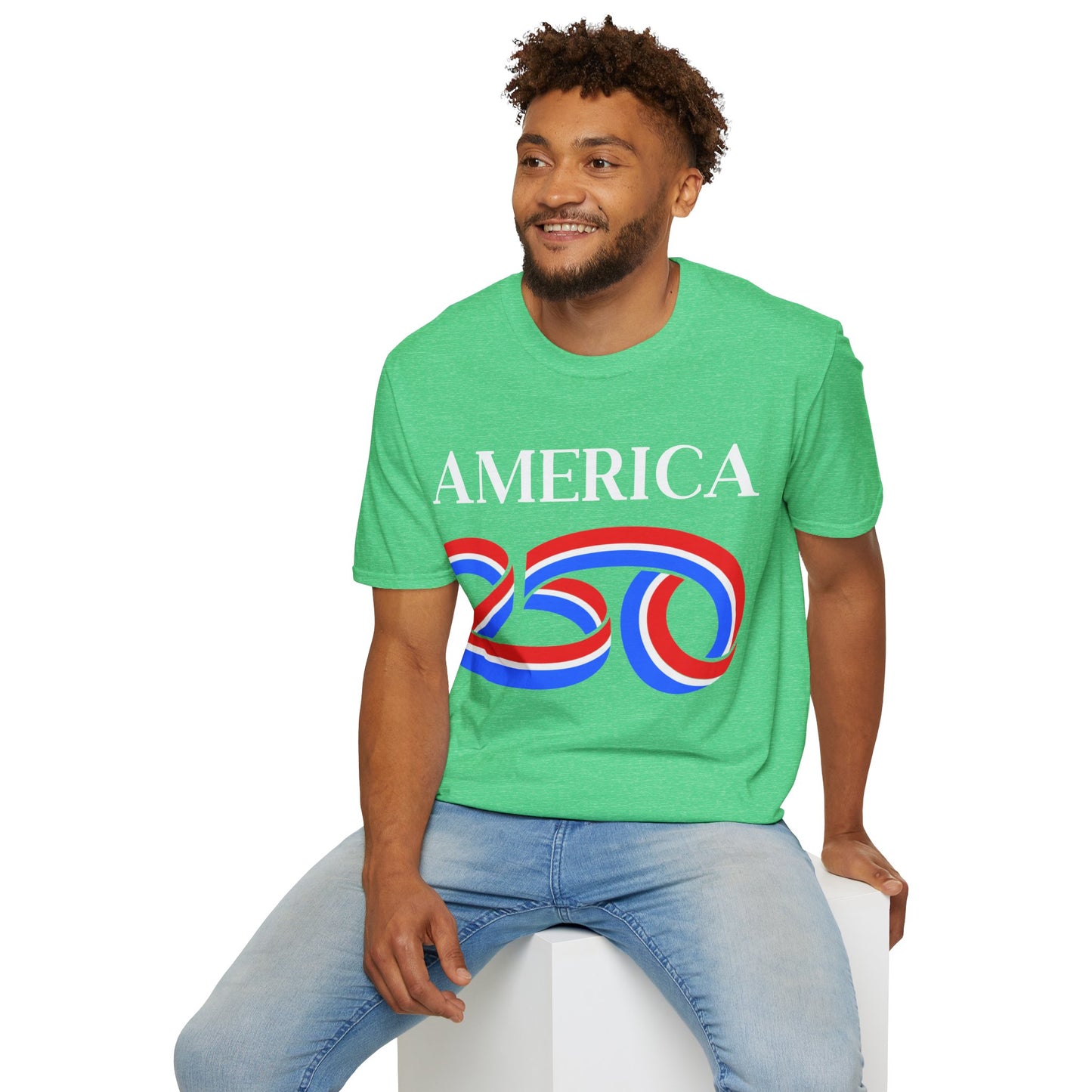 America 250 White font, Dark colors, Unisex T-Shirt by theGreenDragonTavern.shop
