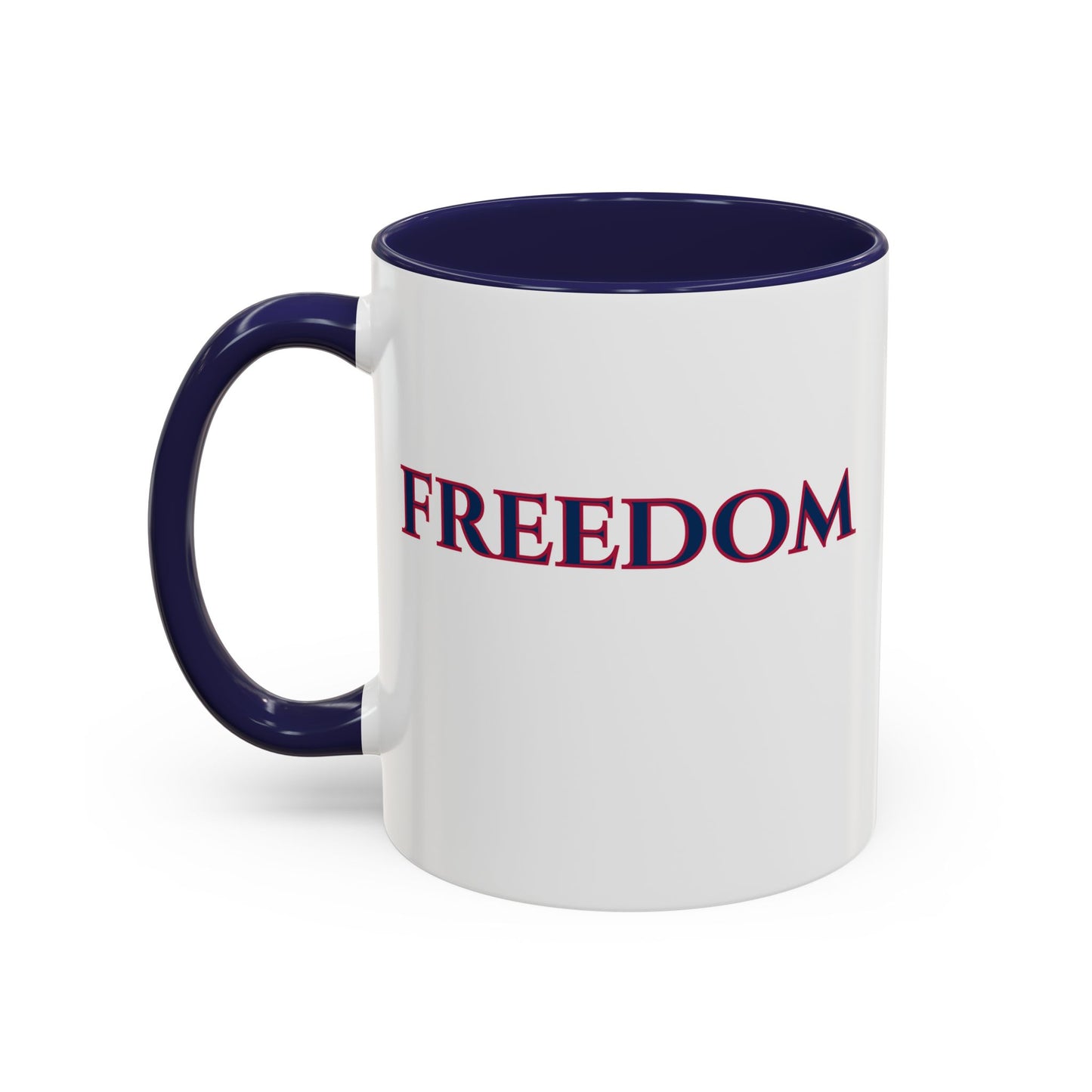 Freedom, White Accent Mug by theGreenDragonTavern.shop