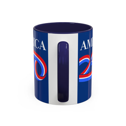 America 250 Dark Blue Accent Mug by theGreenDragonTavern.shop