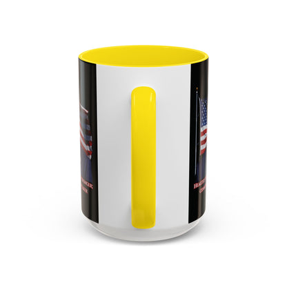 Charlie Kirk, Healthy Debate Black Accent Mug by theGreenDragonTavern.shop