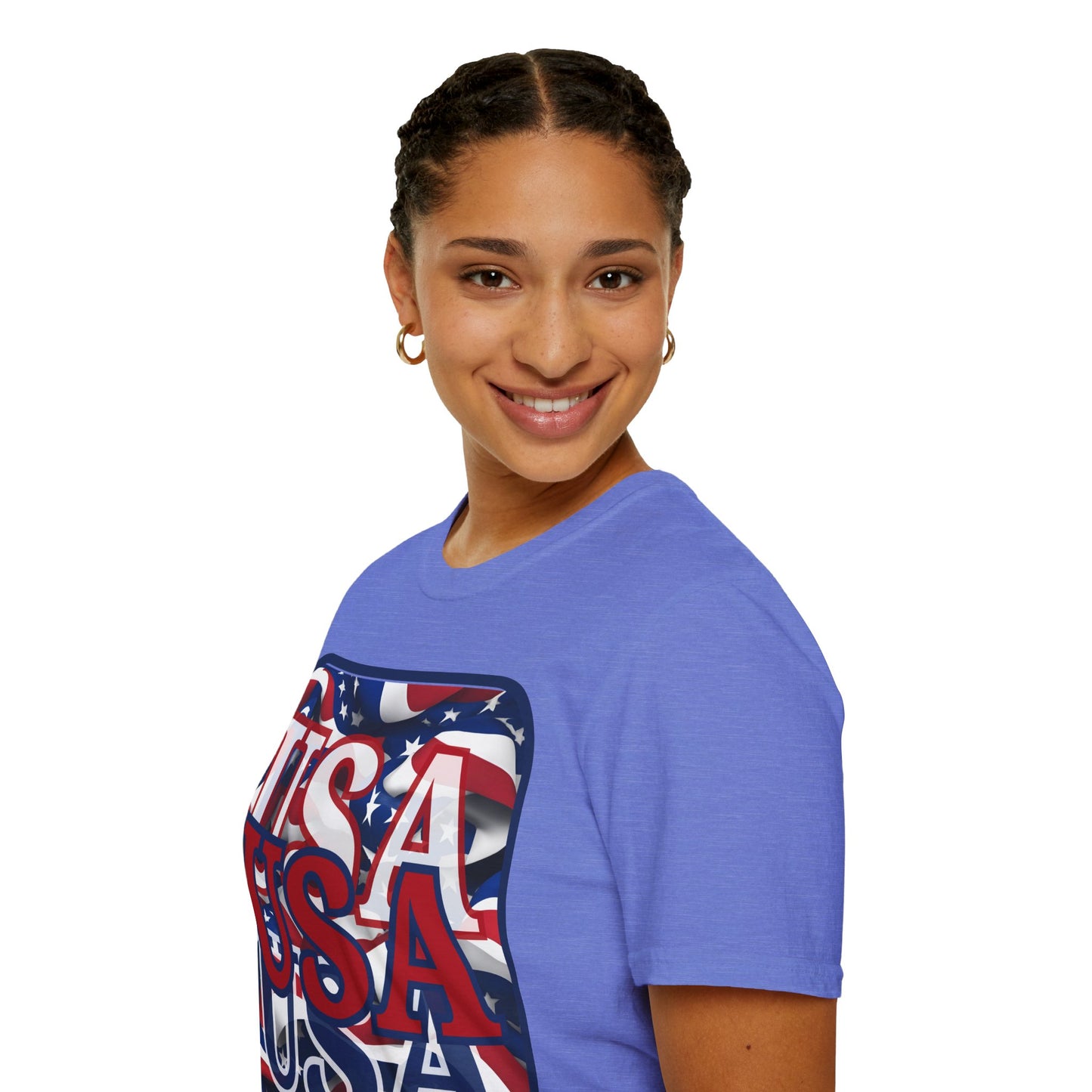 RED White and Blue USA Patriot Light colors Unisex T-Shirt by theGreenDragonTavern.shop