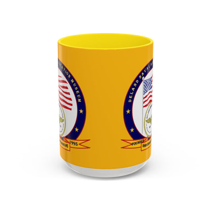 DeLand Naval Air Station Museum Yellow Accent Mug by theGreenDragonTavern.shop