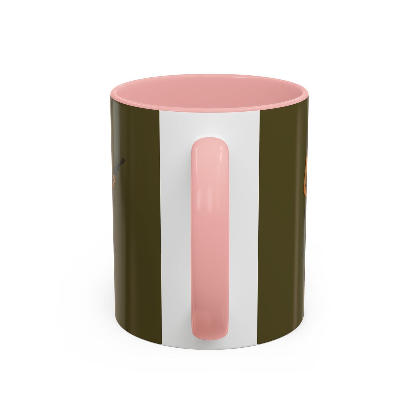 Hula Girl Packin' Heat Dark Green Accent Mug by theGreenDragonTavern.shop