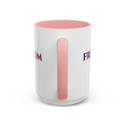 Freedom, White Accent Mug by theGreenDragonTavern.shop