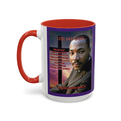 Use Me God, MLK Jr Purple Accent Mug by theGreenDragonTavern.shop