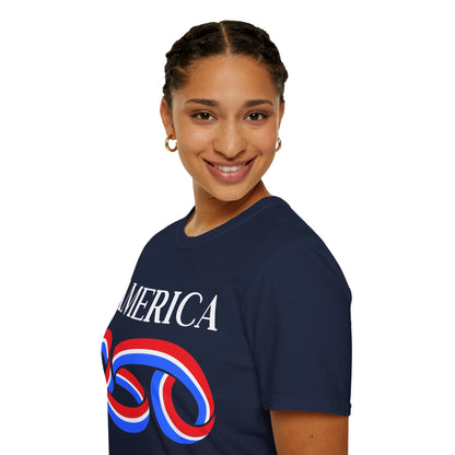 America 250 White font, Dark colors, Unisex T-Shirt by theGreenDragonTavern.shop