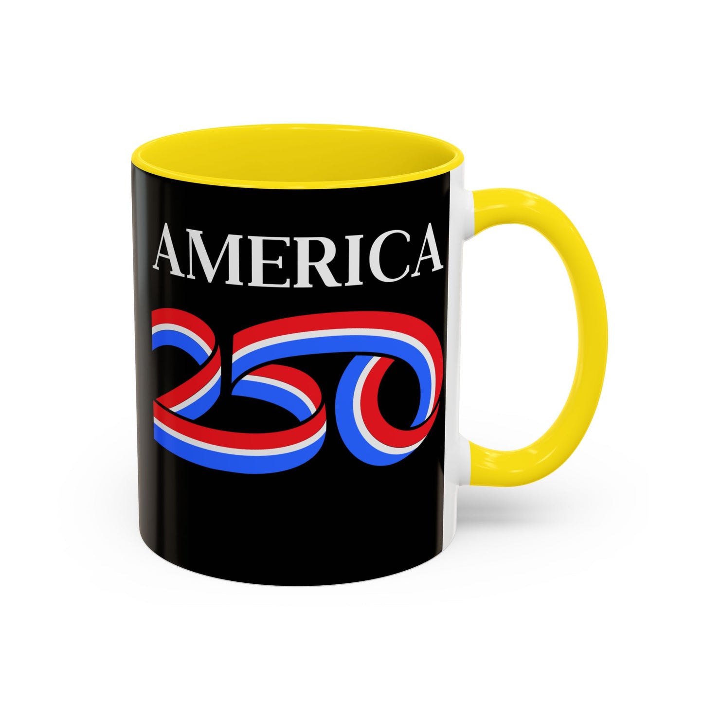 America 250 Black Accent Mug by theGreenDragonTavern.shop