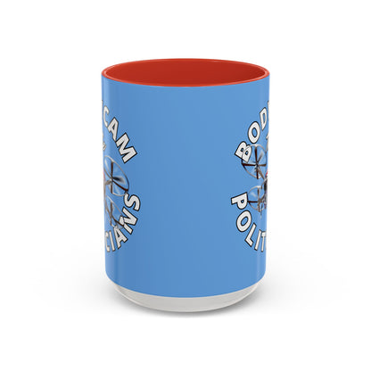 Bodycam the Politicians Drone Light Blue Accent Mug by theGreenDragonTavern.shop