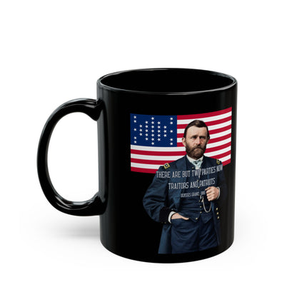 "Traitors and Patriots" Ulysses Grant Black Mug by theGreenDragonTavern.shop