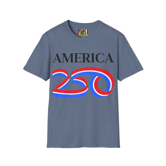 America 250 Black font, Dark colors, Unisex T-Shirt by theGreenDragonTavern.shop