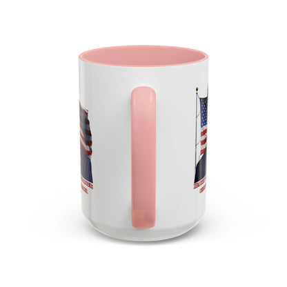 Charlie Kirk, Healthy Debate White Accent Mug by theGreenDragonTavern.shop