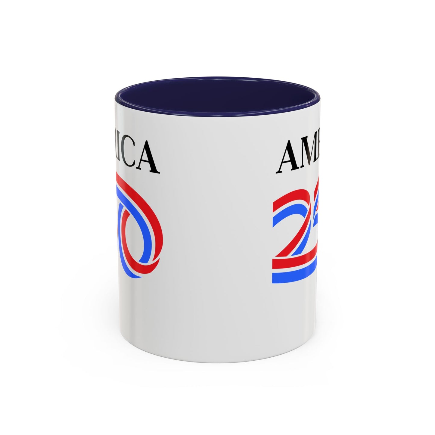America 250 White Accent Mug by theGreenDragonTavern.shop