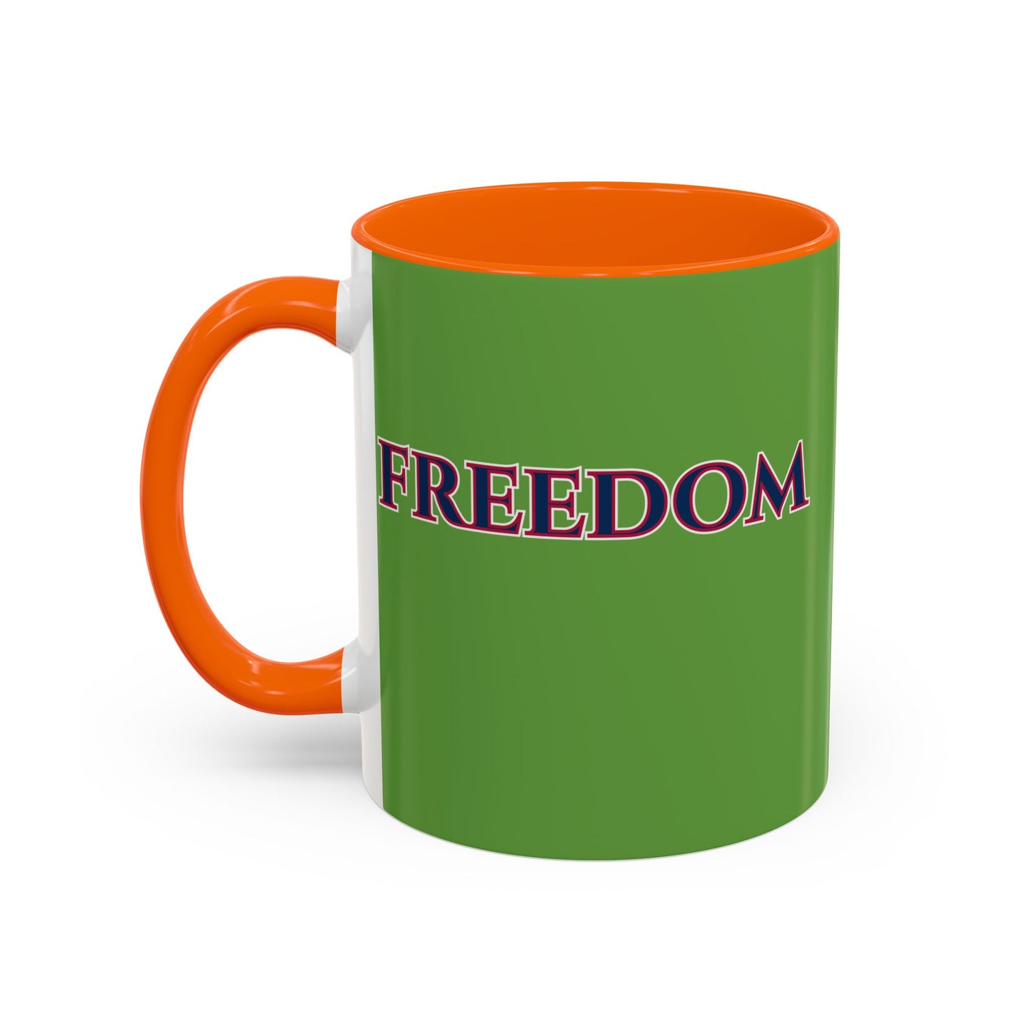 Freedom, Green Accent Mug by theGreenDragonTavern.shop