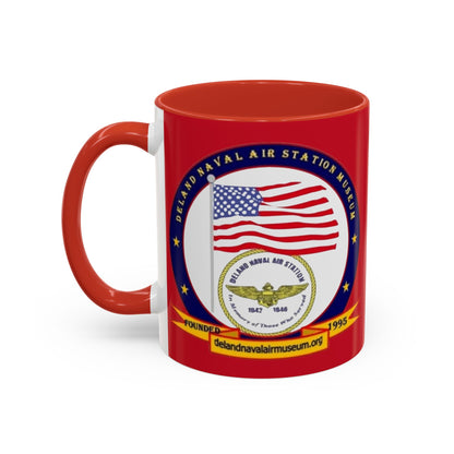 DeLand Naval Air Station Museum Red Accent Mug by theGreenDragonTavern.shop