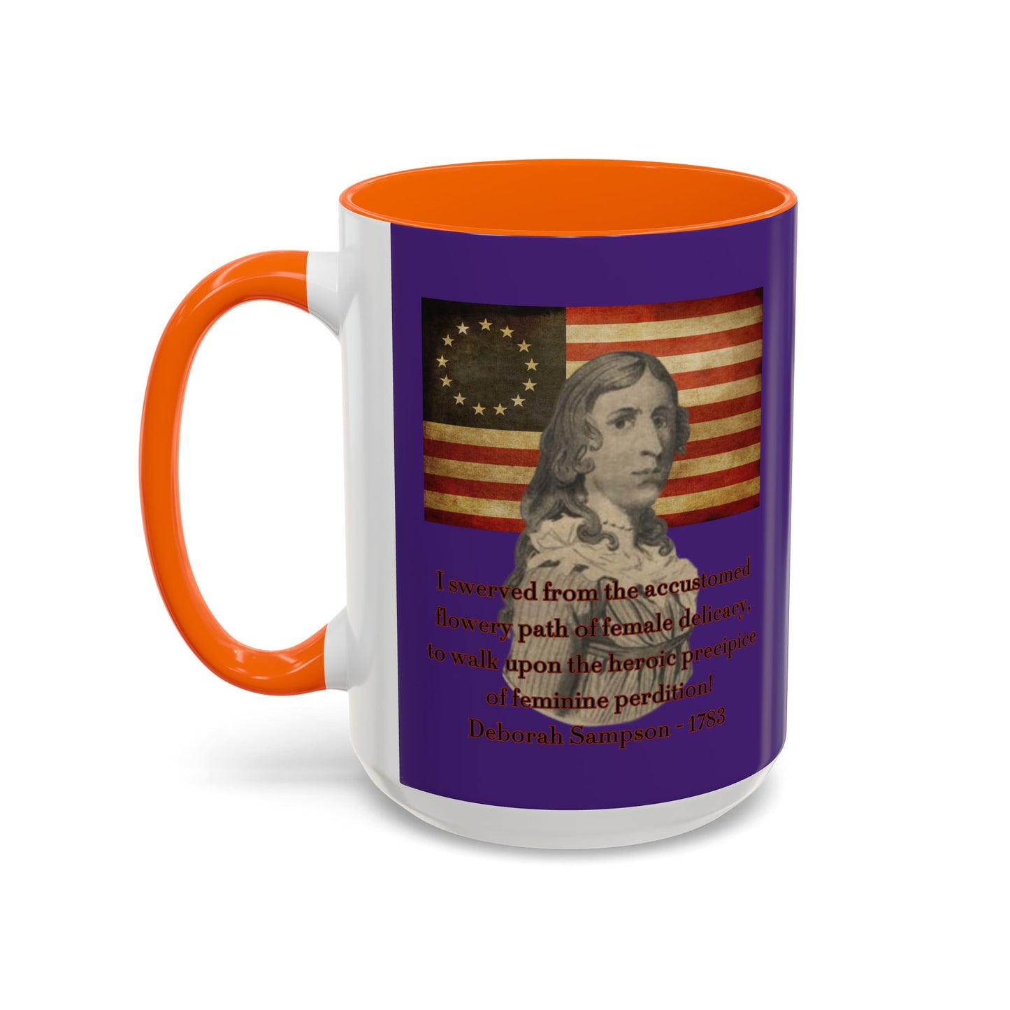 Deborah Sampson, America's Mulan Dark Purple Accent Mug by theGreenDragonTavern.shop