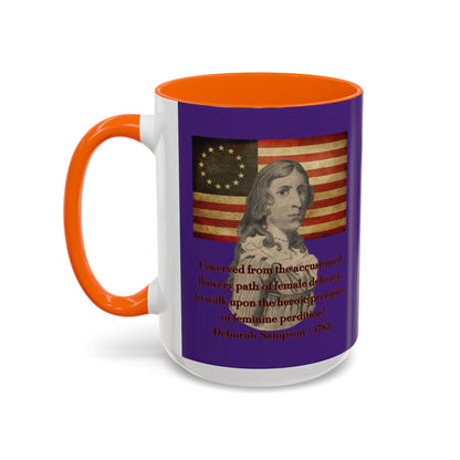 Deborah Sampson, America's Mulan Dark Purple Accent Mug by theGreenDragonTavern.shop