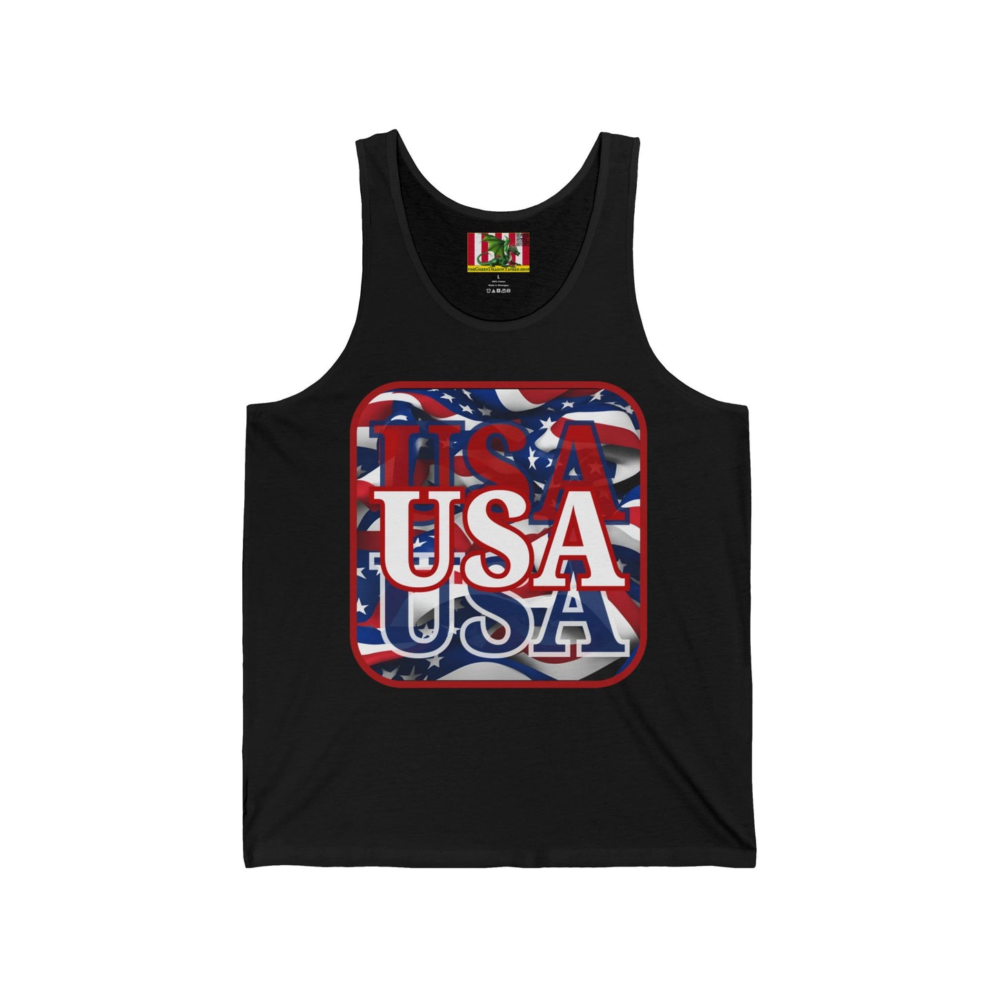 Red WHITE and Blue USA Patriot Unisex Jersey Tank Top by theGreenDragonTavern.shop