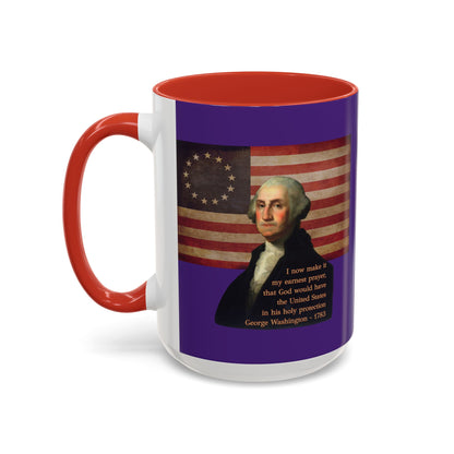 Washington's Earnest Prayer Purple Accent Mug by theGreenDragonTavern.shop