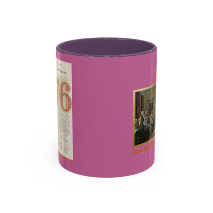 Declaration of Independence Pink Accent Mug by theGreenDragonTavern.shop