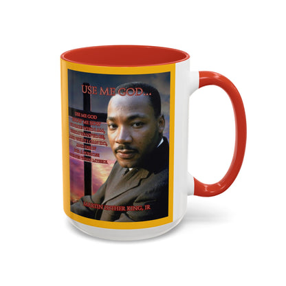 Use Me God, MLK Jr Yellow Accent Mug by theGreenDragonTavern.shop