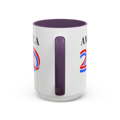 America 250 White Accent Mug by theGreenDragonTavern.shop