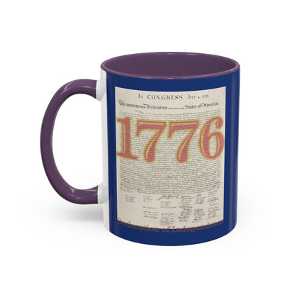 Declaration of Independence Dark Blue Accent Mug by theGreenDragonTavern.shop