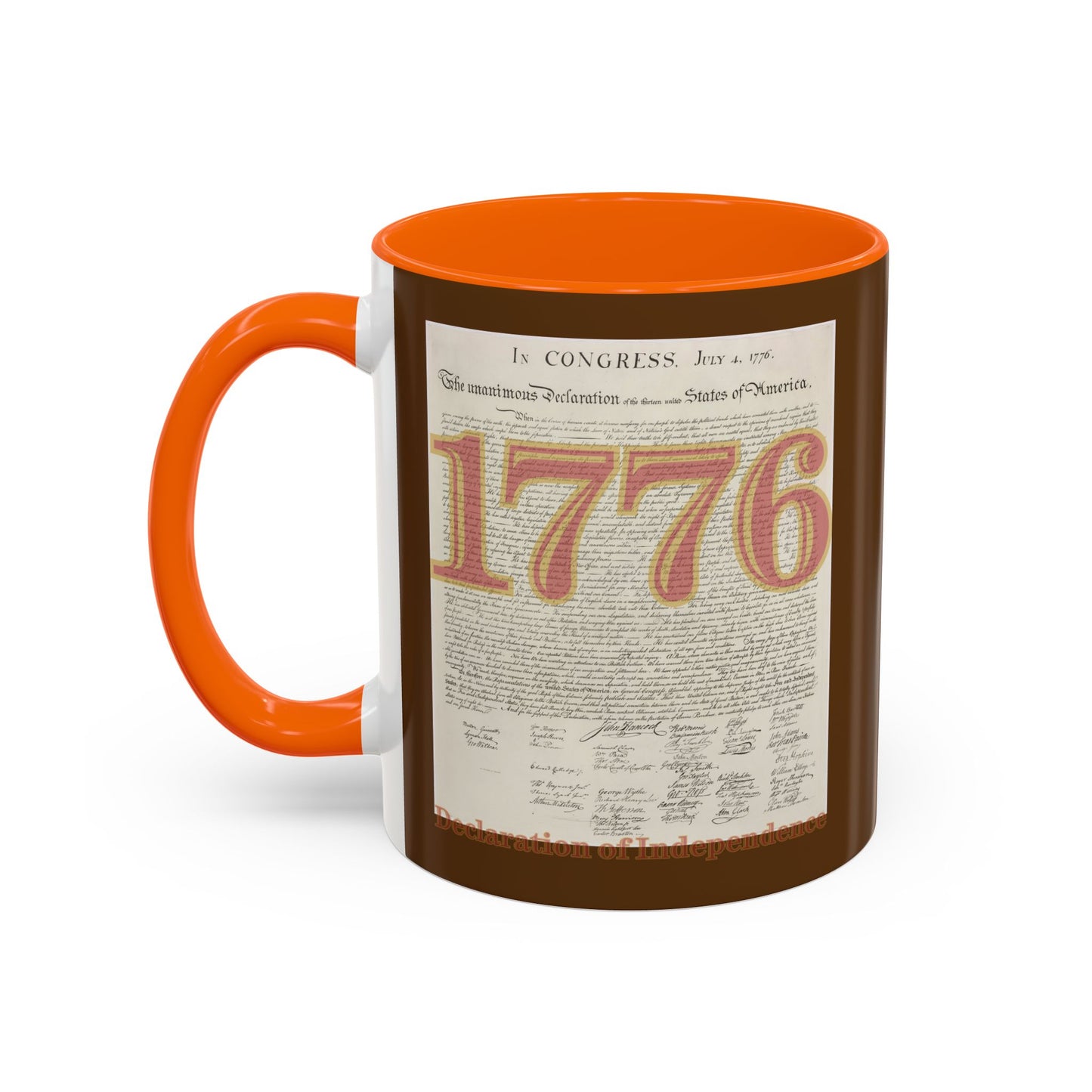 Declaration of Independence Brown Accent Mug by theGreenDragonTavern.shop