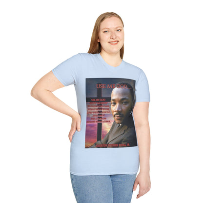 Use Me God, MLK Jr Light colors Unisex T-Shirt by theGreenDragonTavern.shop