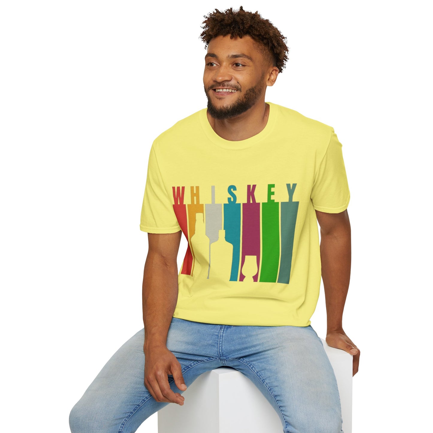 Whiskey spelled with an 'e' Light colors Unisex T-Shirt by theGreenDragonTavern.shop