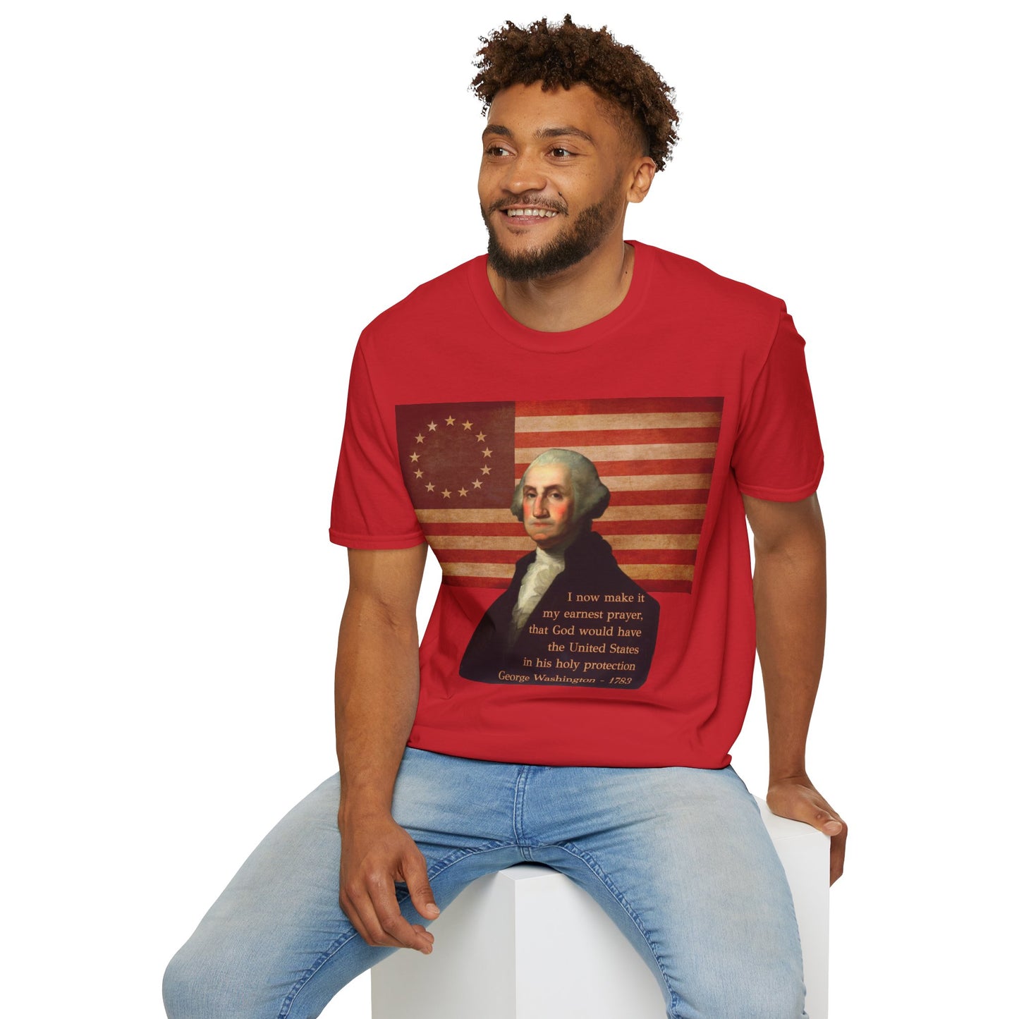 Washington's Earnest Prayer Light colors Unisex T-Shirt by theGreenDragonTavern.shop
