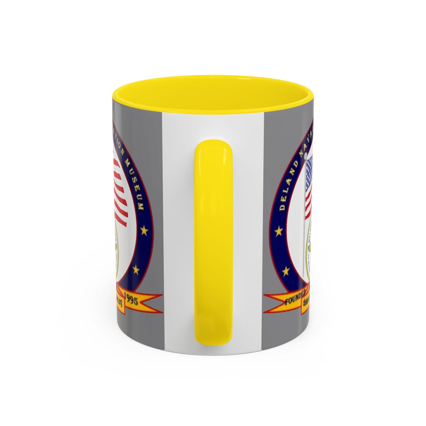 DeLand Naval Air Station Museum Grey Accent Mug by theGreenDragonTavern.shop