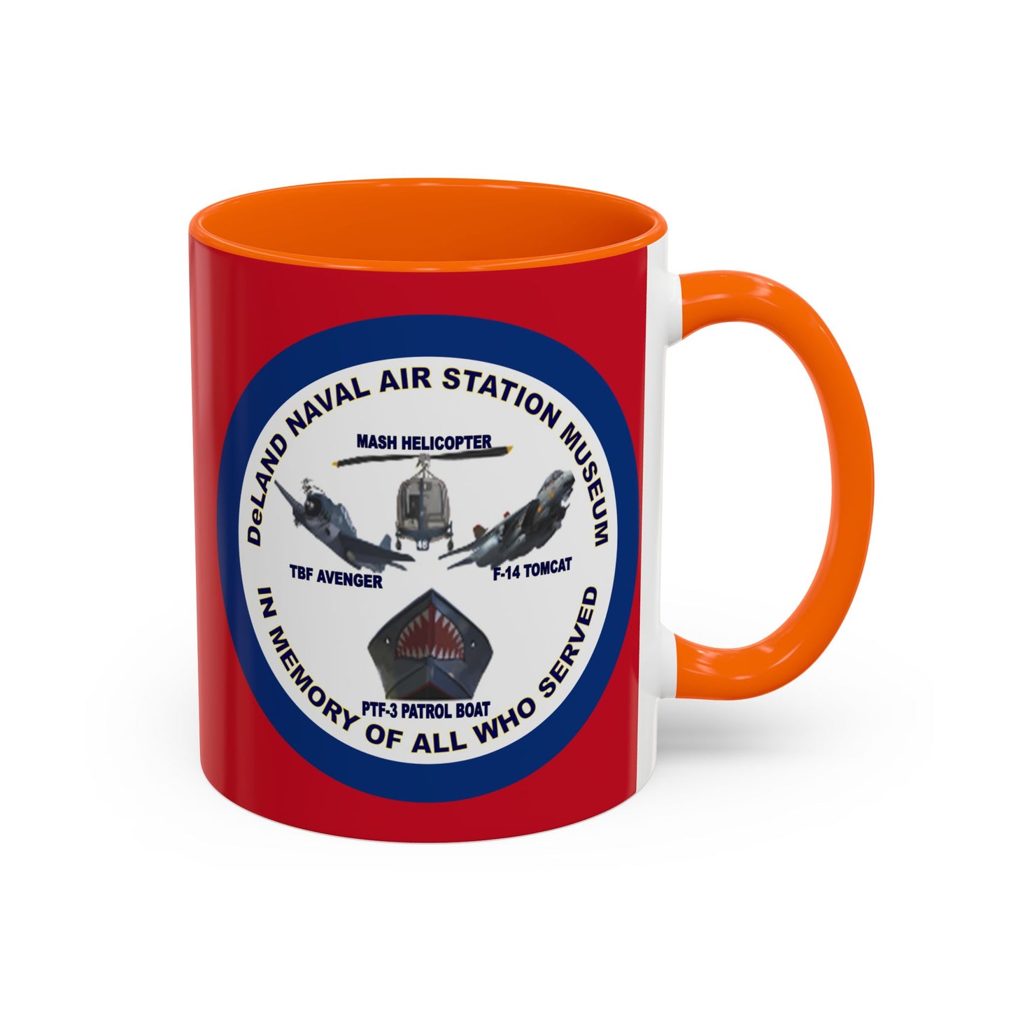 DNASM 2-sided, Founding & Student Art w/Navy Ring Red Accent Mug by theGreenDragonTavern.shop